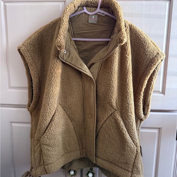 free people movement Jackets & Blazers - FP Movement by Free People Plush Tan Sherpa Vest